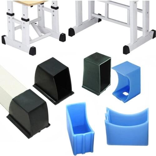 4pcs Rubber student desk chair leg caps oval horizontal pipe plugs Non-slip Table Foot dust Cover Socks Floor Protector pads