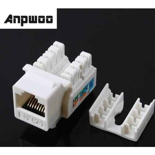 ANPWOO 5pcs Cat5E 110 Punch Down Keystone Jack RJ45 CAT5 Network
