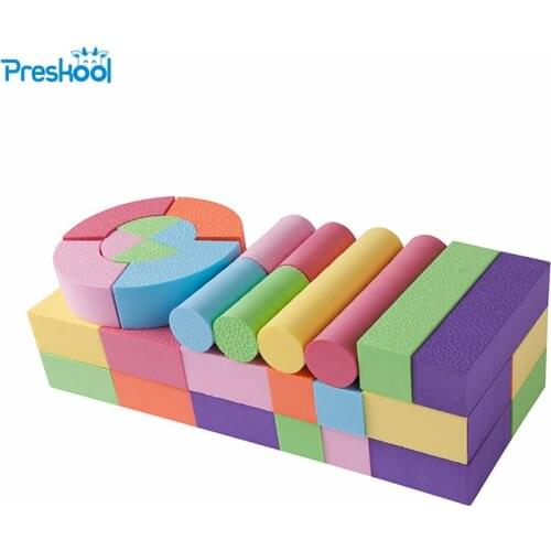 52 Pcs Baby Toys Building Blocks Eva Foam Non-Toxic Non-Recycled Quality for Children Soft Color Bright Brinquedos Juguets