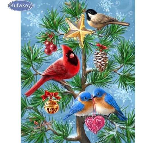 5D DIY diamond embroidery snow tree Birds Pictures full drill 3d diamond painting Cross Stitch Rhinestone mosaic home decoration