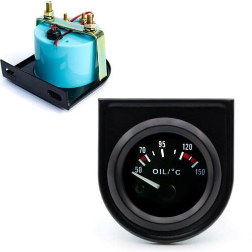 Car Oil Temperature Gauges 50-150C Oil Temp With Sensor Black Face White& Amber Lighting Car meter Car Accessories