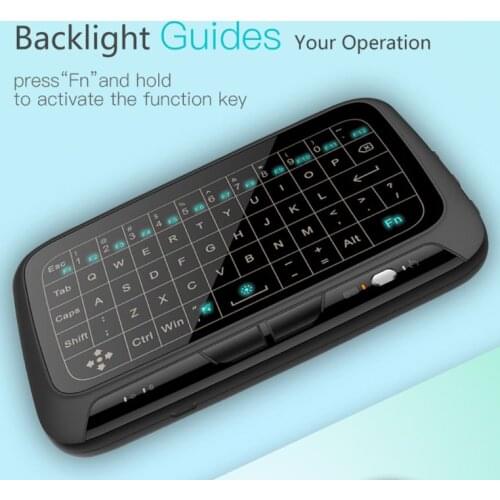 H18+ H18 Plus 2.4GHz Mini Wireless Keyboard With Full Touchpad Backlight Function Air Mouse Keyboards With Backlit for android