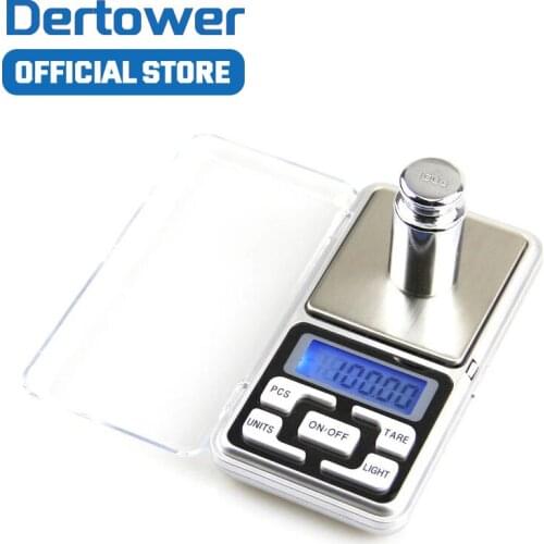 Digital Pocket Scale Portable LCD Electronic Jewelry Gold Diamond Herb Balance Weight Weighting Scale 100g/200g/300g/500g DT6