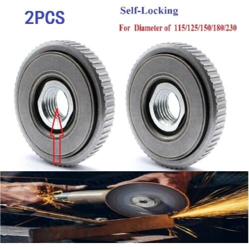 2pcs Flange Nuts M14 Thread Hand Tighten Quick-release Clamping Nut Replacement Tools Parts For Angle Grinder Accessories