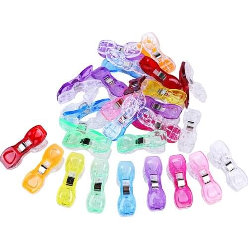 Imzay Fabric Sewing Clips Patchwork Craft Kit Multicolor Plastic Binding Clips For Clothes Hemming Quilting Accessories