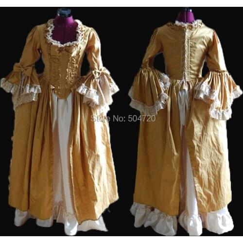 Tailored!stripe Vintage costumes 18th Duchess Retro medieval Renaissance Reenactment Theatre Civil war Victorian dress HL-418