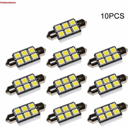 Kit 10 Lampada Torpedo De Led Canceller 6smd 36mm Promocao Canceller Teto Pingo