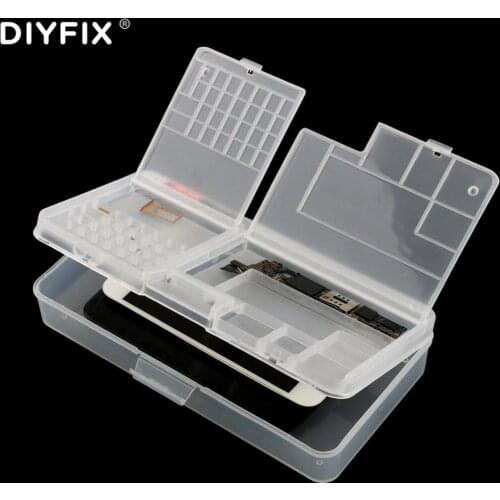 Multi-function Storage Box for iPhone LCD Screen Motherboard IC Chips Component Screws Organizer Container Cellphone Repair Tool