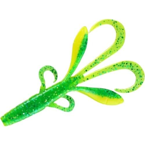 NOEBY Soft Fishing Lure 95mm 5g 6pcs/bag Pesca Silicon Rubber Worm Lifelike Lizard Bait S3122