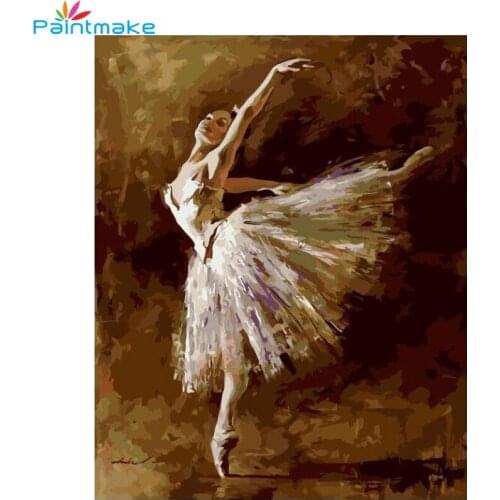 Paintmake Portrait DIY Painting By Numbers Oil Hand Painted On Canvas dancer For Home Room Decor Wall Art Picture gifts