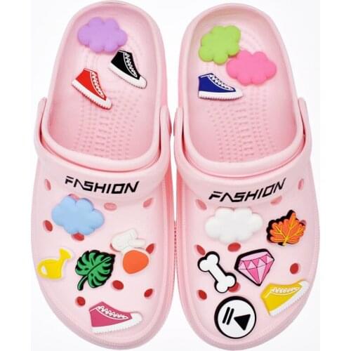 New Design 10PCS/Set PVC Shoe Accessories Shoe Charm DIY Croc Icon Shoes Decoration Wristband Kids Gift