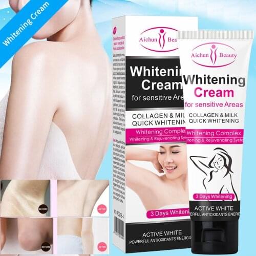 3 Days Armpit Whitening Cream Skin Lightening Bleaching Cream For Underarm Dark Skin Legs Knees Whitening Intimate Body Lotion