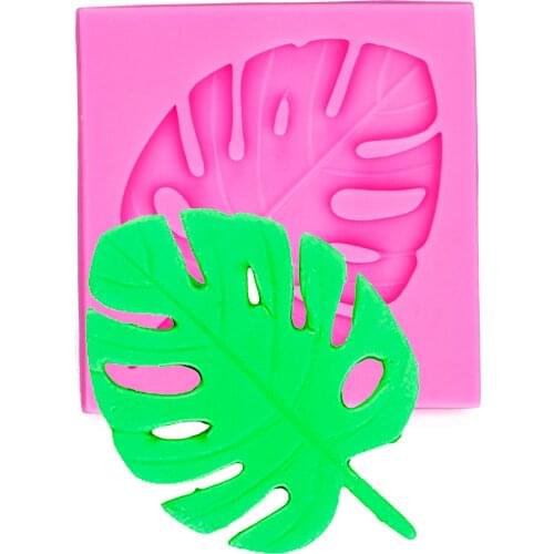 Leaves pattern shaped 3D Reverse sugar molding fondant cake silicone mold for polymer clay molds decoration tools F11134