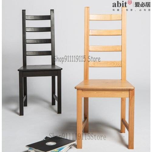 Nordic Solid Wood Dining Chair Family Wood Chair Back Chair Creative Leisure Chair Restaurant Modern Simple American Study Chair
