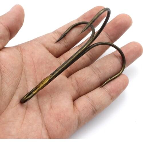 20pcs 12/0 14/0 model three anchors treble hook triple hook without feather naked barbed hook pike fishing tackle Free shipping