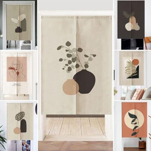 Ins Door Curtain Dustproof Short Curtains Kitchen Bathroom Partition Privacy Noren Hanging Drapes Removable Entrance Home Decor