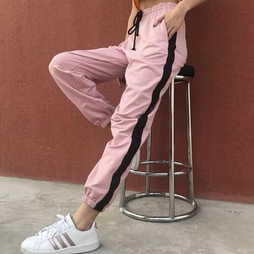 Trousers Women Top Cotton Broadcloth Drawstring Spliced 2018 New Leggings Stretch Panties Loose School Pants Womens Trousers