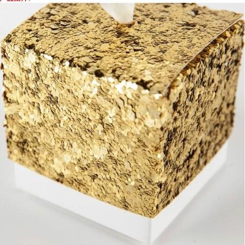 500x Golden Silver Onion Glitter Party Wedding Decoration Favor Gift Box Beautiful Bling Bling Wedding Candy Box