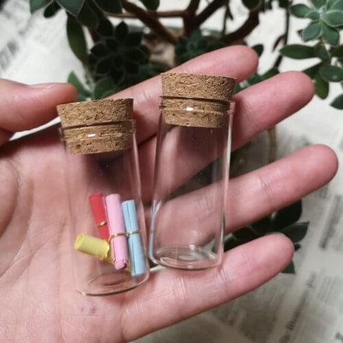 20Pcs 24x50mm12ml Flat Bottom Glass Test Tubes with Edge Wishing Bottle Storage Jars With Cork Stopper For Gift Laboratory use