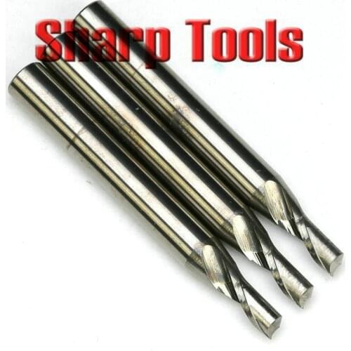 5pc 6x4x8mm Single Flute Aluminum Milling Cutters Tungsten Steel Solid Carbide Cutting Tool Bits on Aluminium CNC Router Machine
