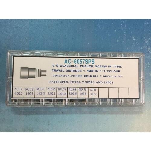 Assortment of 14 PCs Watch Parts Screw On Button Pusher for Chronograph Watches