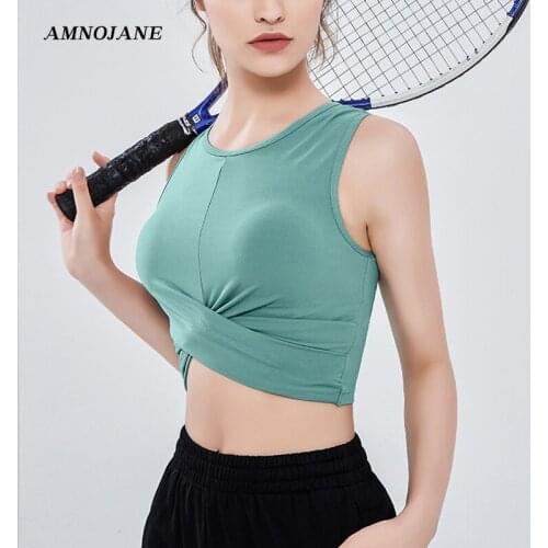 Push Up Bra Bralette Crop Tank Top Yoga Vest Bras For Women Soft Brassiere Sport Underwear Sports Bras Gym Cropped Active Bra
