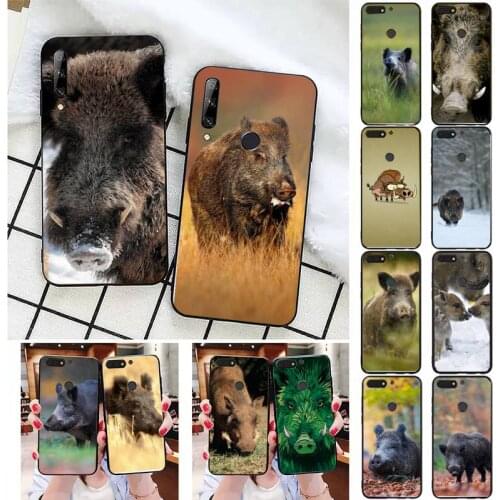 Animal Wild Boar Phone Case For Huawei Honor 7A 7C 8 8x 9 10 20lite Fundas Coque Bumper for Honor 10i 20i Capa