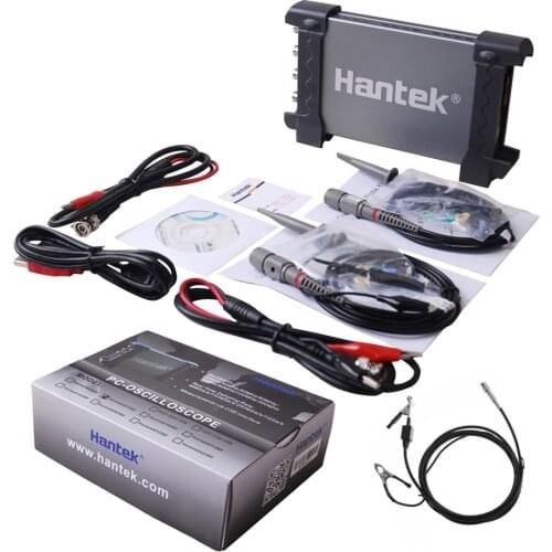 Hantek 6074BC 70MHz Digital Multimeter Oscilloscope Logic Analyzer USB Tester 4-Channel Car Detector + HT25 Oscilloscope Probe