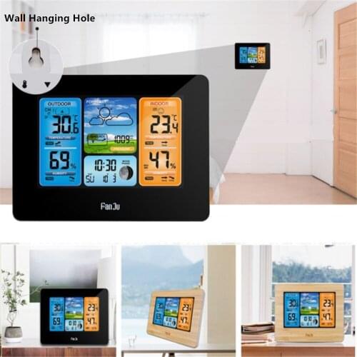 Digital Forecast Weather Station Wall Alarm Clock Temperature Humidity Backlight Snooze Function Table Clocks Desktop Clocks