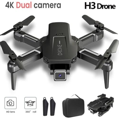 H3 Mini Drone With Camera 4K Folding Quadcopte FPV WIFI Aerial Photography High Hold RC Helicopter One-Key Return Quadcopter Toy