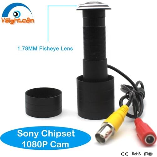 1080P HD Cat Eye CCTV AHD Mini Home Video Peephole Door Hole Camera SONY323 Chip 2MP Wired Security Color CCTV Camera