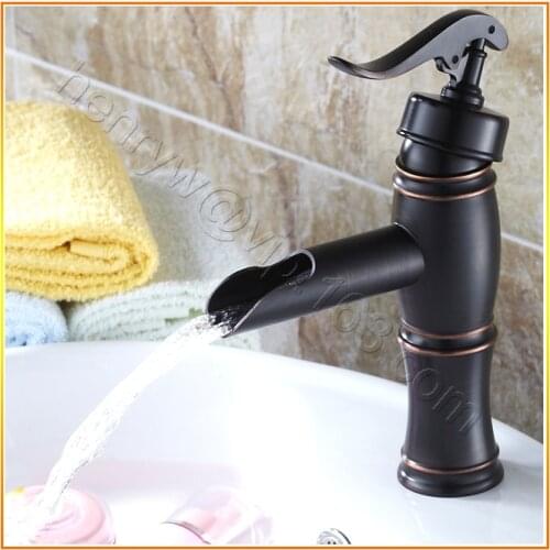 L15072 - Luxury Deck Mounted Blackened Brass Material Single Handle Basin Tap