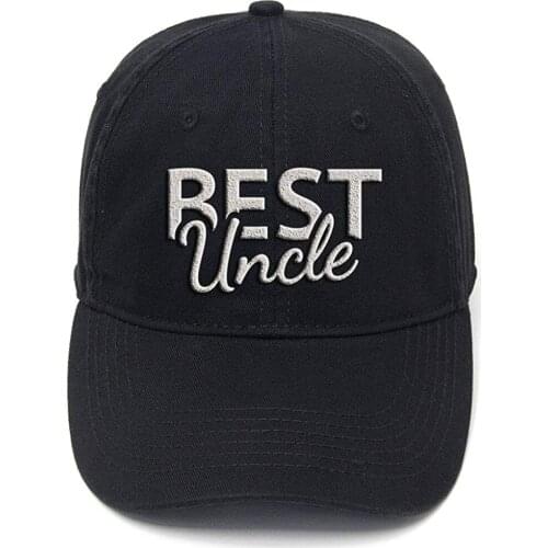 Lyprerazy Best Uncle Gift Washed Cotton Adjustable Men Women Unisex Hip Hop Cool Flock Printing Baseball Cap