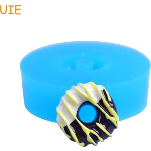 TYL040U Cute Donut Doughnut Silicone Flexible Mold - Bakeware Polymer Clay Sugarcraft Cabochon Molds, Food Safe