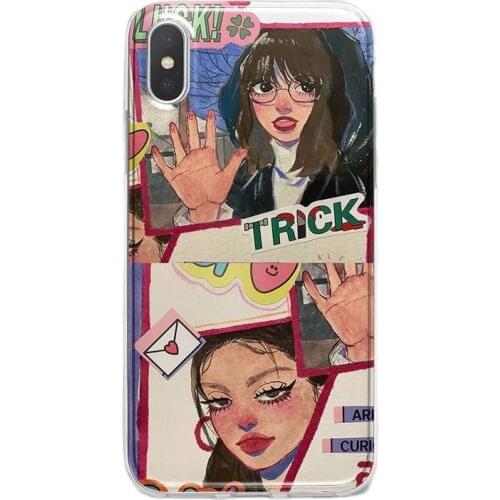 Cool TUKU Girl Fashionable Case for iPhone 11 12 Pro Max 8 7 Plus Xr XsMax X Xs SE 2020 12 Color Candy Soft Back Cover