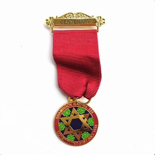 Custom Breast Medal In Gold Plating With Short Ribbon