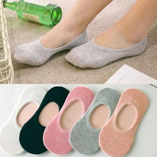1Pair Candy Color Invisible Non-slip Low Cut Socks Fashion Women Casual Cotton Breathable Ankle Boat Socks Funny Fashion HOT