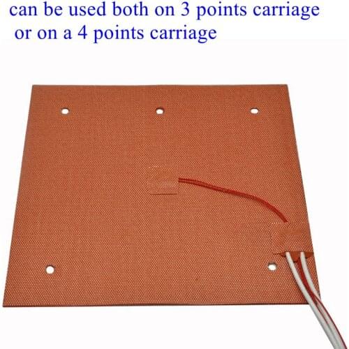 Updated Ender-3s Flexible 235x235mm Silicone Heater Bed Build Plate Hotbed for Creality Ender 3 Pro / Ender-5 Ender3 3D Printer