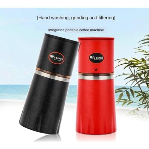 Coffee Grinding Cup Hand Grinder Travel Grinding Bean Cup All-in-one Portable Hand-punching Multi-function Coffee Machine