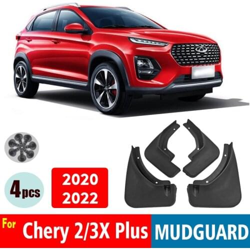 Mudguard FOR Chery Tiggo 2/3X Plus Mud Flap Guards Splash Fender Mudguards Car Accessories Auto Styline Front Rear 4pcs2020-2022