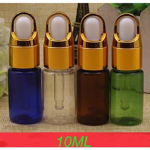 10ML 50pcs 100pcs Empty Elegant PET Plastic Cosemtic Essence Container, DIY Portable Beauty Makeup Tools, Essnetial Oil Package