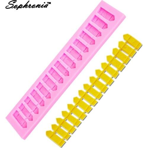 10PCS/SET 3D M112 DIY Fence Silicone Mold Fondant Cake Baking Tools Silicone Moulds Pastry Sugercraft Cake Decorating Tools