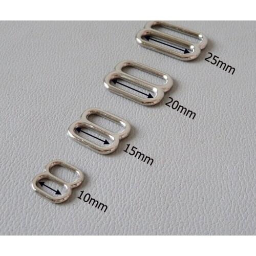 10Pcs/Lot Inner 10mm 15mm 20mm 25mm Metal Slider Buckle For Bag Accessory Belt Loop Hardware Cat Dog Collar Garment Shoes Clasp