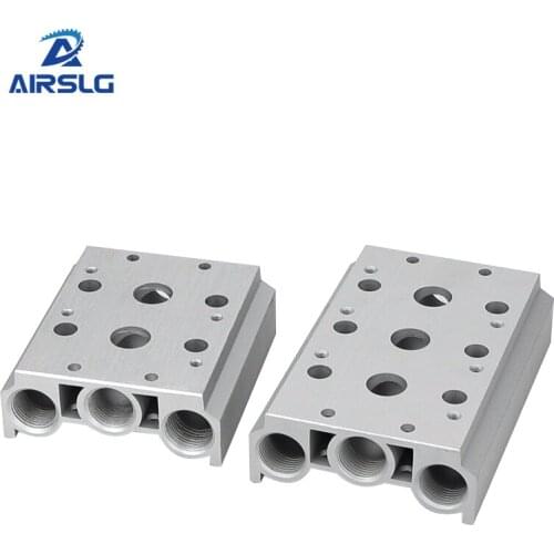 100M Pneumatic Solenoid Valve Manifold Base Board Air Exhaust Plate Airtac Type 4V110 4V120 4V130 4F 6F 8F 10F 12F