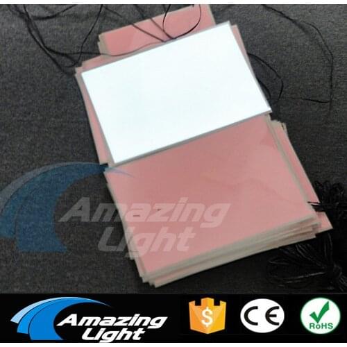 100pcs/lot Blank white color A4(210*297mm) Electroluminescent backlight sheet LCD panel el panel with DC12V inverter