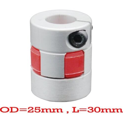 4pcs Aluminium Plum Flexible Shaft Coupling D25 L30 8X10mm Motor Connector Flexible Coupler 8mm To 10mm