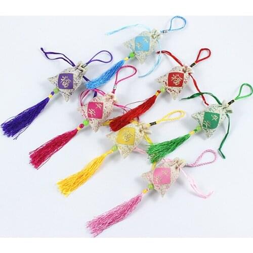 5pcs/set Empty Bag Aroma bead storage jewelry packaging Pounch jewelry gift box Bag Pendant 8x5.5cm