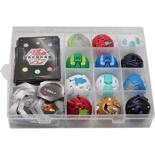6/8/10/12PCS Flame Unicorn BAKUGANES Transformations Beyblade Fusion with Monster Ball Gyro Athletics Collection Box Toys