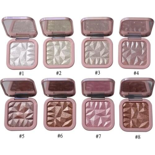 8-color High Gloss Loose Powder Private Label Custom Cosmetic Hghlighter Makeup