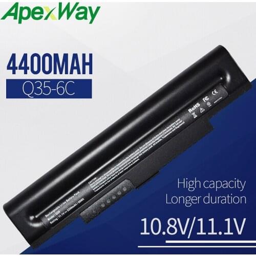 ApexWay 11.1v 4400mAh 6 Cells Laptop Battery For Samsung A Q70 Q35 AA-PB5NC6B AA-PB5NC6B/E NP-Q45 NP-Q35 NP-Q70 Q35 Q45